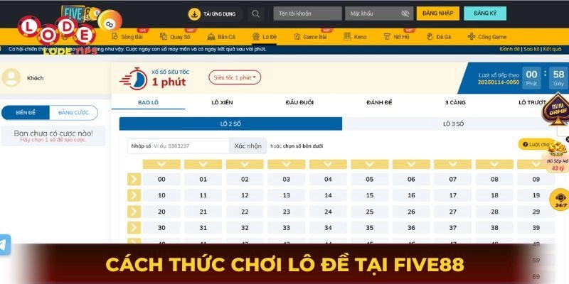 Review chi tiết cách thức chơi lô đề tại Five88